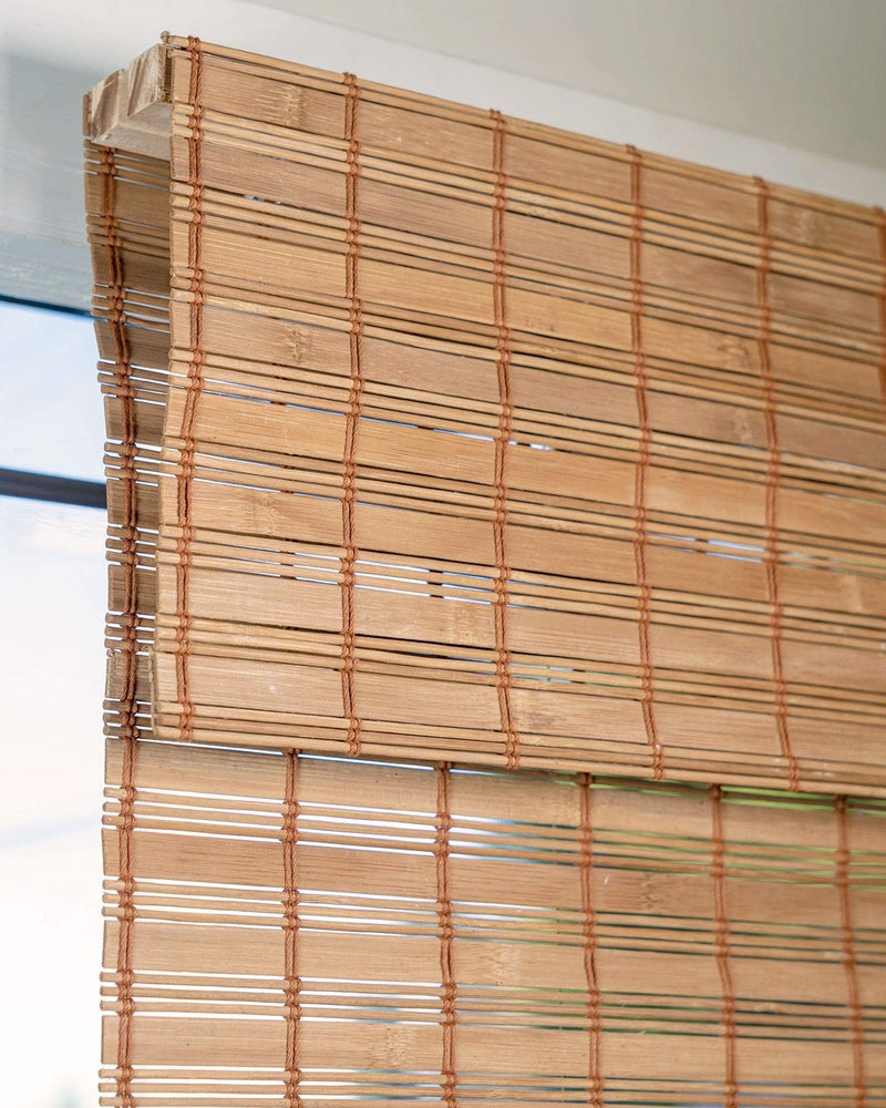 CHICOLOGY Bamboo Roman Shades - Customer Favorite Light Filtering Blinds for Windows, Premium Quality, Ideal for Home, Squirrel Brown, 29"W X 64"H - Image 2